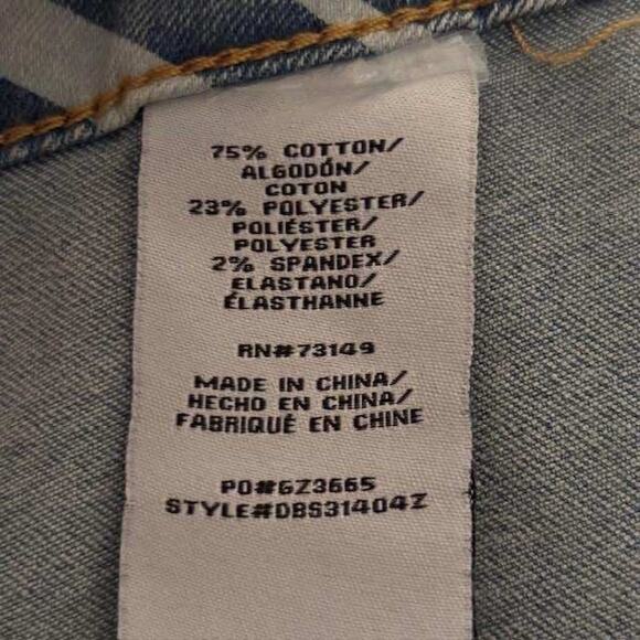 Dakota Blue Y2K Denim Zebra Frayed VINTAGE Side Ruched Mini SkirWomen's Size L - Picture 12 of 14